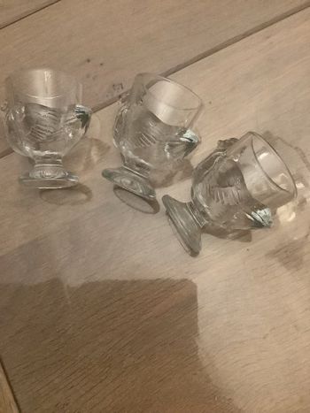 Lot 3 cocotiers en verre