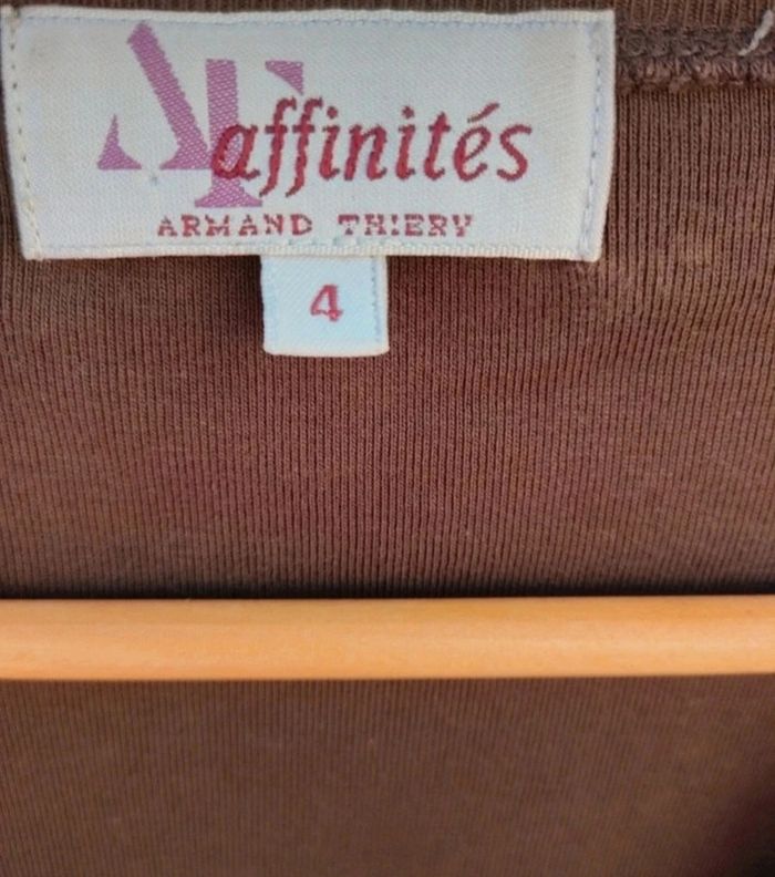 Tee-shirt manches 3/4 marron - photo numéro 7