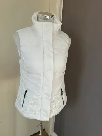 Madeleine doudoune blanche sans manches veste femme, taille 38