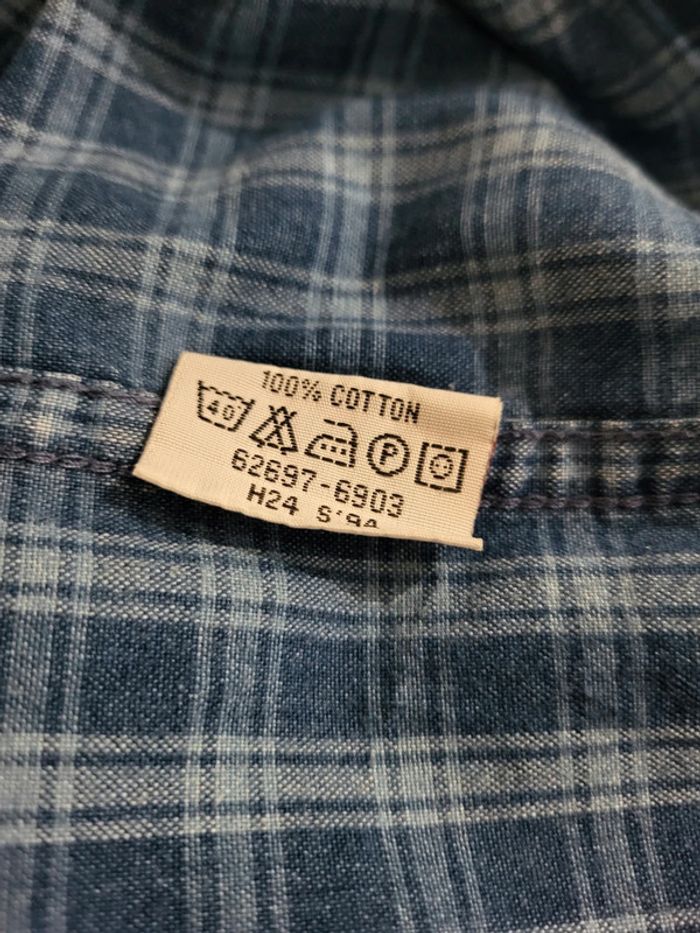 Chemise Levi's bleue à carreaux 100% coton - M - photo numéro 11
