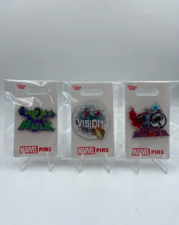 Lots 3 Pins Marvel Officiels - Hulk, Vision, Thor - Disney Collectible