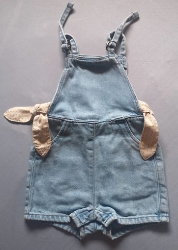 Salopette en jean short
