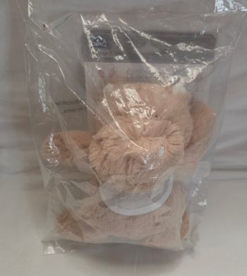 Doudou peluche Hippopotame beige - Bavoir a broder - DMC