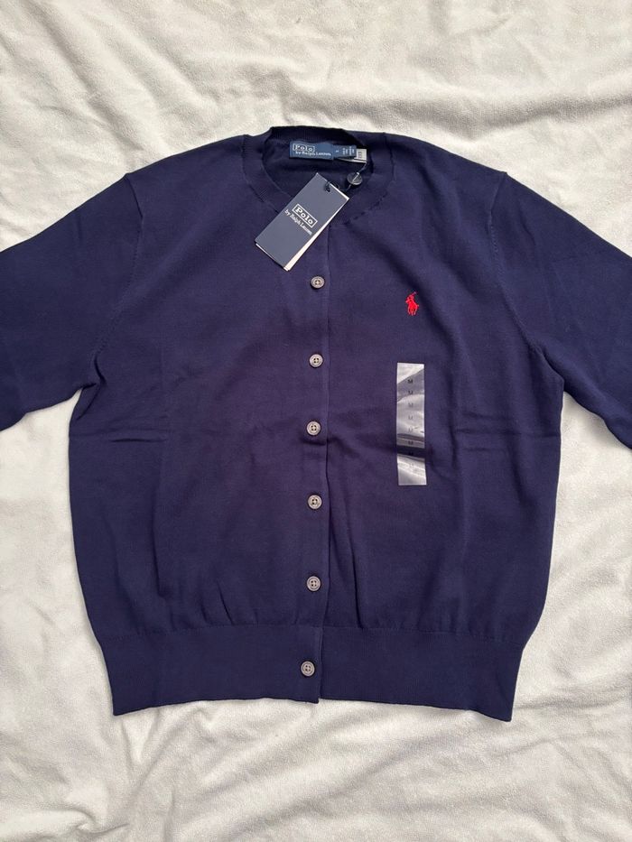 Cardigan Ralph Lauren femme taille S bleu marine - photo numéro 3
