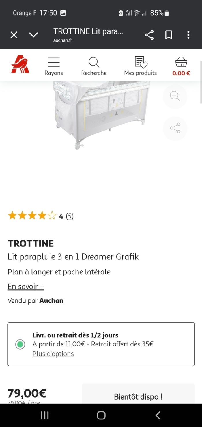 Lit parapluie 3 en 1 avec matela - photo numéro 3