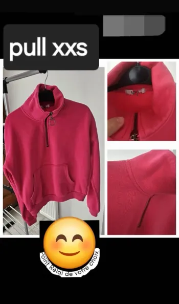 Pull Sweat rose taille xxs fille femme adolescente