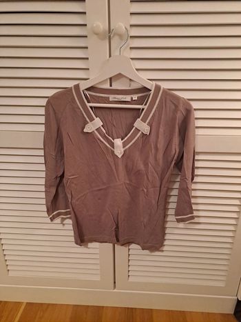 Haut beige et écru taille 5 = 38/40