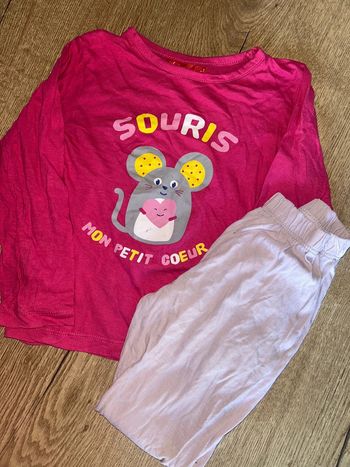 Pyjama fille - Souris mon petit cœur - Tissaia Basics