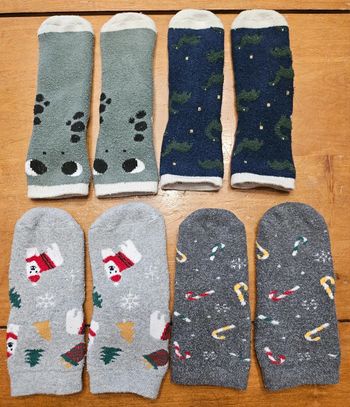 Lot de 4 paires de chaussettes antidérapante