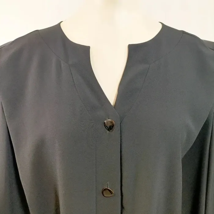 Robe noire vintage Jausta Cinquini – Made in Italy – Élégante et fluide - Taille 54 A829 - photo numéro 3