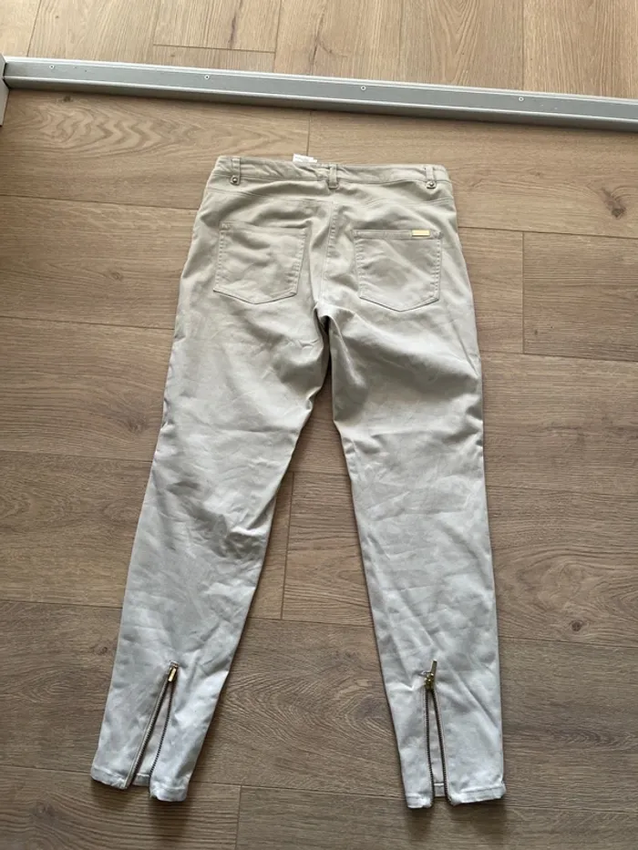 Pantalon été beige H&M taille 34 - photo numéro 4