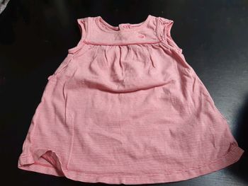 Robe bébé fille 3 mois obaibi rayé rose blanc marinière
