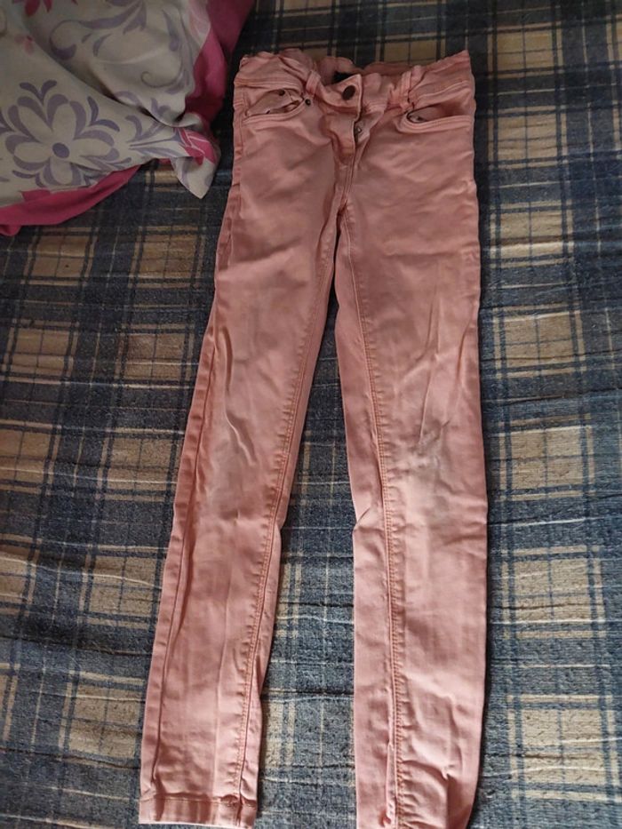 Jean rose taille 8 ans