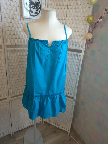 👗 jolie robe courte d'été Boohoo bleu canard femme T42