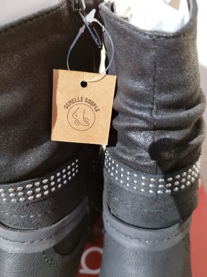 Bottines noires femme neuves 36 - photo numéro 4