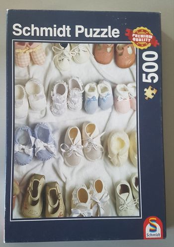 Puzzle 500 pièces " chaussons de bébés " complet