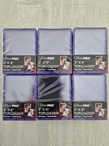 Lot de 6 paquets de 25 Toploaders Ultra Pro Violet