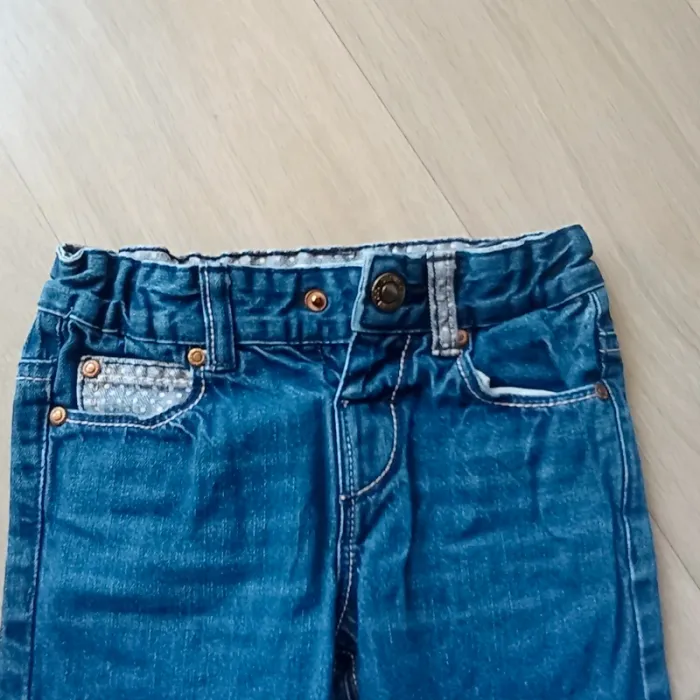 Pantalon jeans slim denim fille 3-4 ans - photo numéro 2