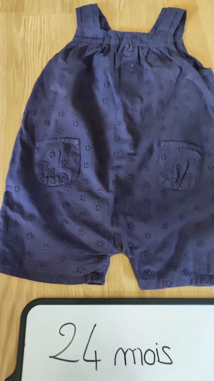 barboteuse bleu marine taille 24 mois, 86 cm - photo numéro 2