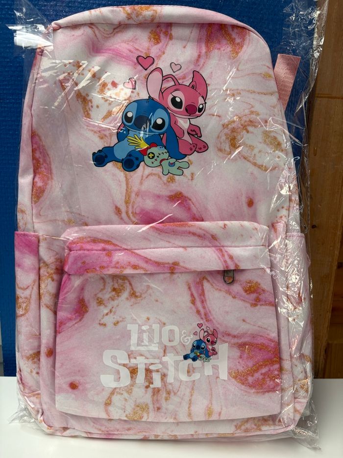 Ensemble sac à dos grande capacité 3 pièces Stitch sac à dos, sac à collations et plumier assortis NEUF - photo numéro 6