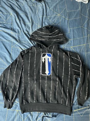 Sweat à capuche Trapstar League - Rayures Noir - Bon état 