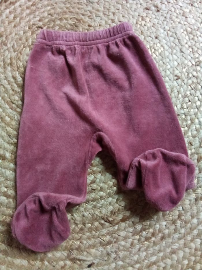 Pyjama prune 2 pièces en velours Vert Baudet 3 mois - photo numéro 6
