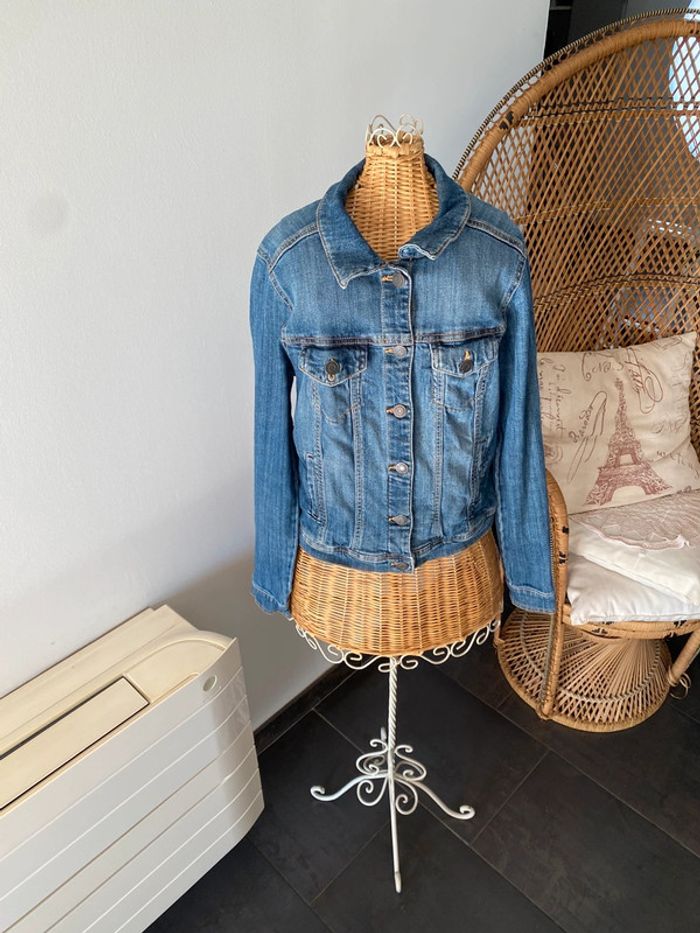 Blouson veste en jeans Jennyfer bleue taille XS / S - photo numéro 2