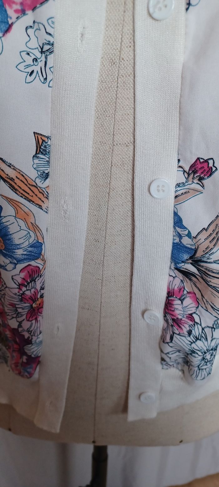 Très joli gilet 2 matière femme T S - photo numéro 7