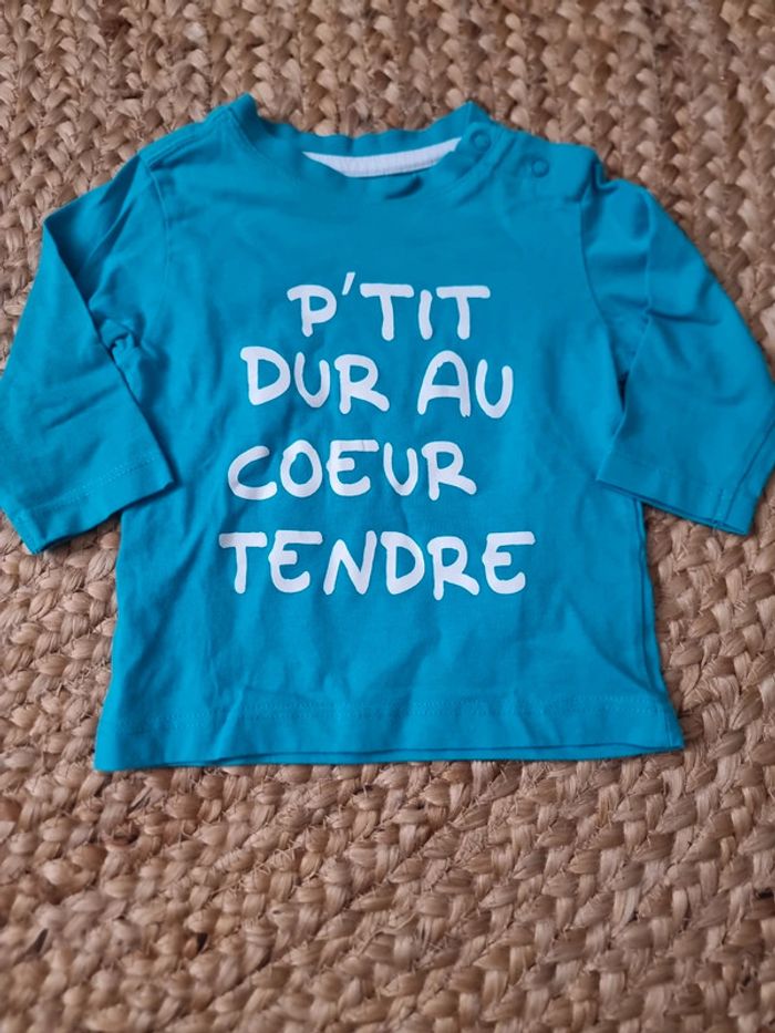 Tee-shirt manches longues bleu kimboloo