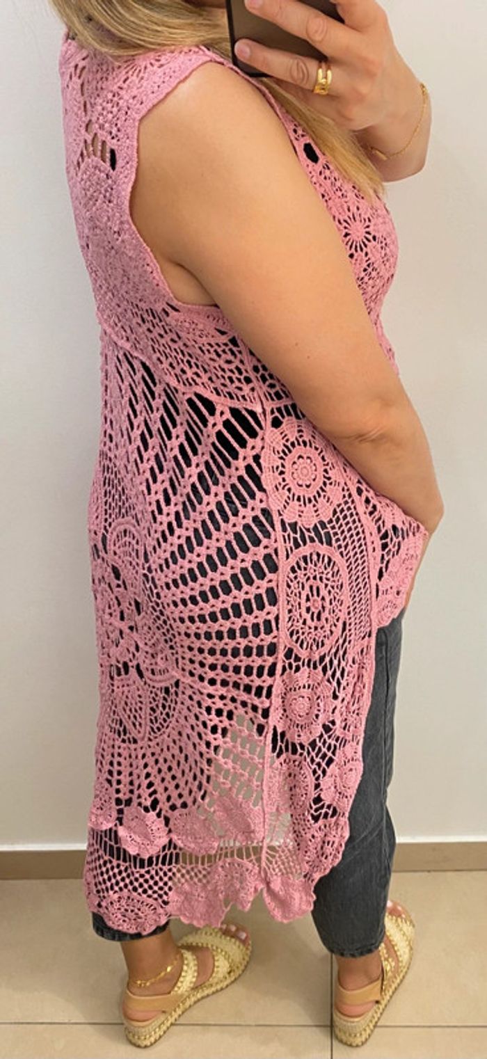 Tunique D’Eté En Crochet Taille M - photo numéro 4