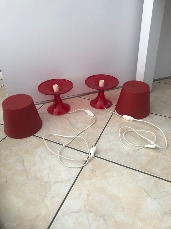 Lot de 2 lampes de chevet ikea - photo numéro 2