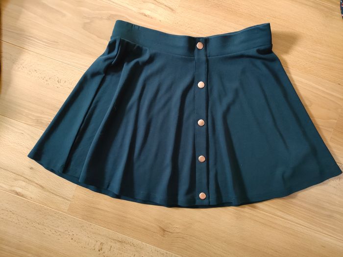 Jupe courte évasée bleue