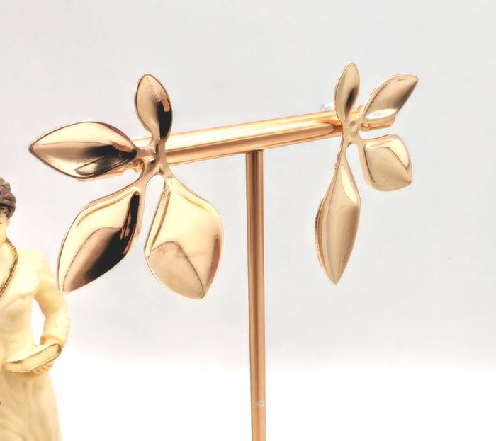 Boucles d'oreilles clous feuille