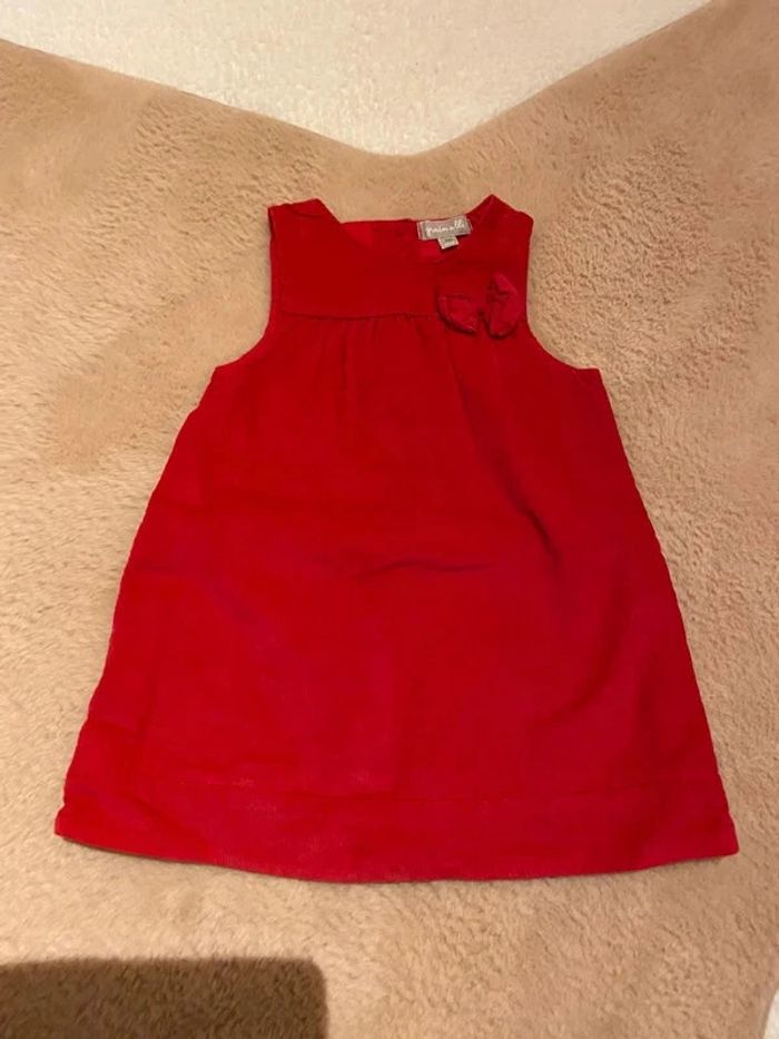 Lot 2 robe en velours 6 mois - photo numéro 2