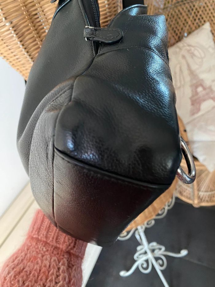 Sac à bandoulière Sacoche Coach en cuir noir - photo numéro 16