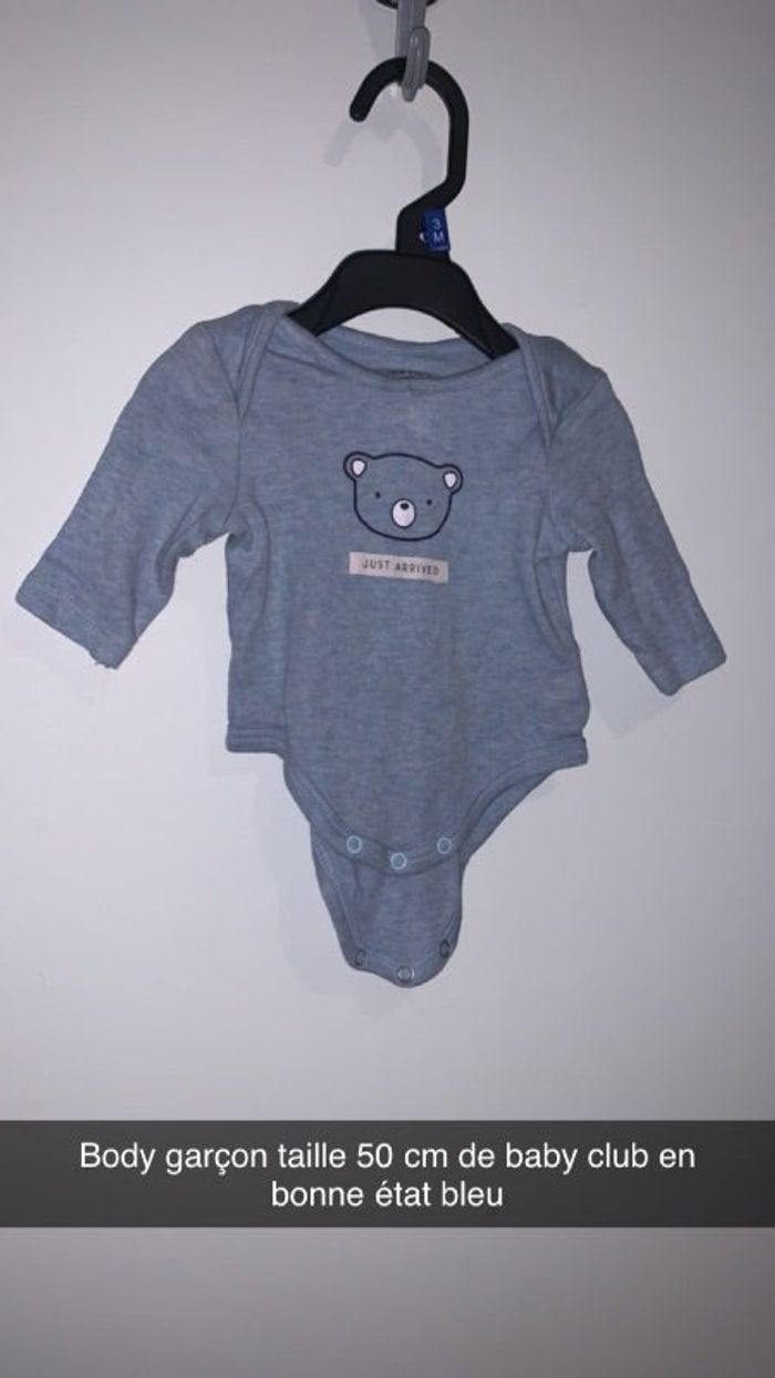 Body garçon taille 50 cm
