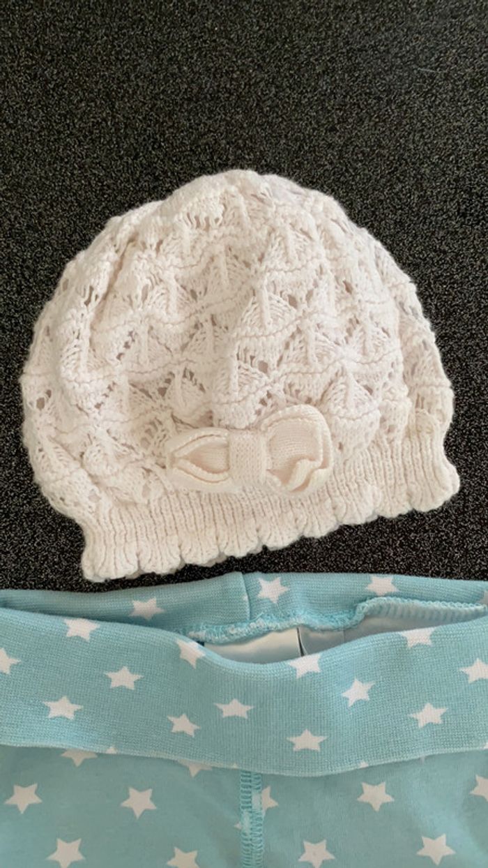 Lot ensemble Bonnet+leggins+2 paires chaussettes 3 mois - photo numéro 2