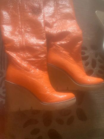 Bottes vintage T 37 - orange