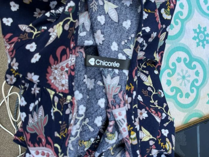 Blouse manches avec élastique ainsi qu’à la taille tons des bleus Chicorée S - photo numéro 7