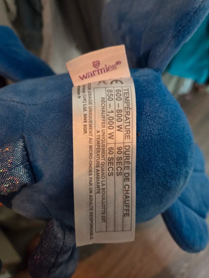 Bouillote peluche paon a rechauffer soframar - photo numéro 2