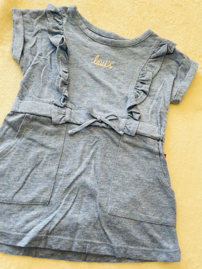 Robe bleu Levi’s avec sa culotte / cache couche 12 mois 80cm - photo numéro 2