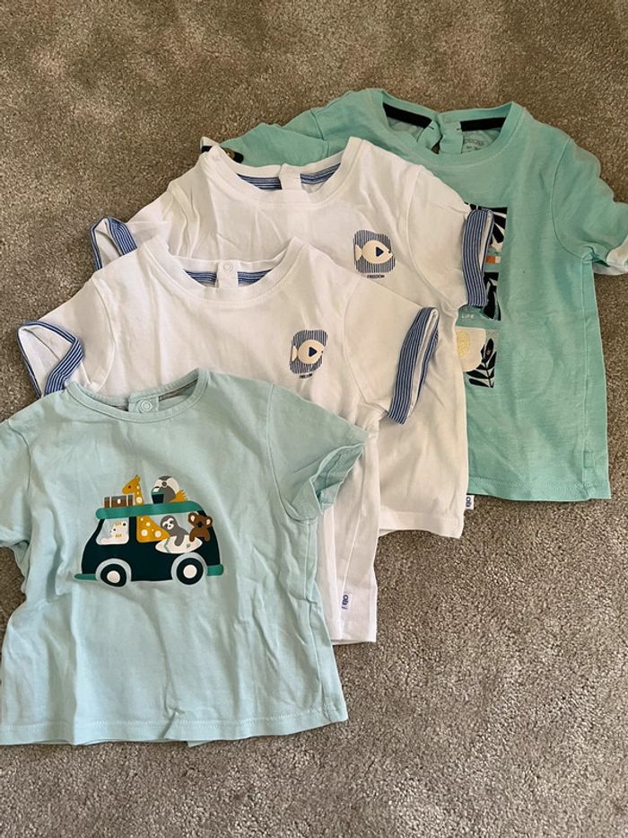 Lot de 4 t-shirt bébé garçon 6 mois obaibi