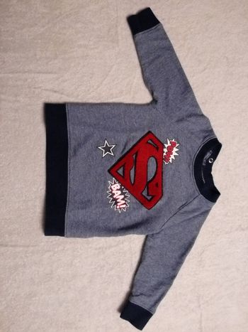 Sweat bleu H&M 9-12 mois (réf perso D29)(familleac72)