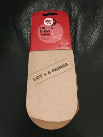 lot de 4 paires mi-bas T35/41