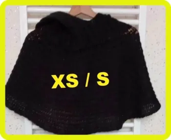 Poncho avec capuche  gris  foncé  / noir Promod  Taille XS /  S