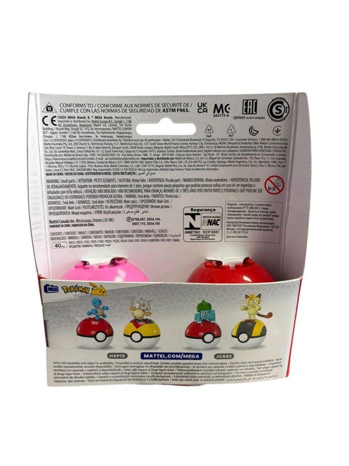 Mega Construx Pokémon Pokeball Salameche et Évoli 40 pièces Mattel neuf - photo numéro 2