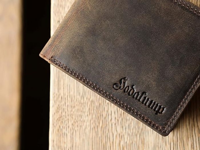 [NEUF] Portefeuille en Cuir véritable Hodalump, Protection RFID, Marron, Vintage - photo numéro 9
