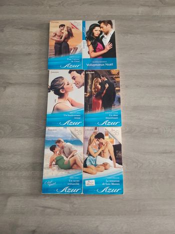 Lot de 6 livres romans Harlequin collection Azur – bon état