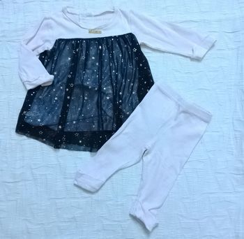 Sucre d orge ensemble rose noir tulle paillettes