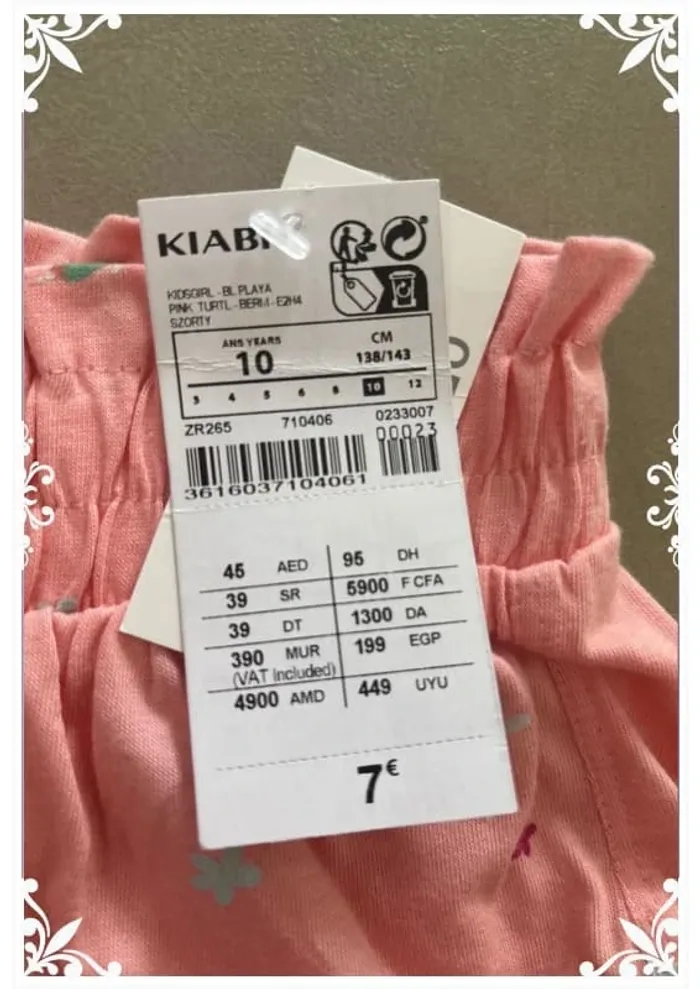 🌸 Short rose trop mignon - KIABI - Neuf avec étiquette 🌸 - photo numéro 4